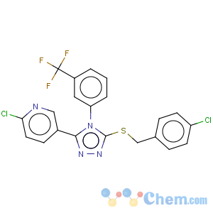 CAS No:680216-98-2 2-Chloro-5-(5-[(4-chlorobenzyl)thio]-4-[3-(trifluoromethyl)phenyl]-4H-1,2,4-triazol-3-yl)pyridine