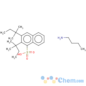 CAS No:68039-67-8 di(tert-pentyl)naphthalenesulphonic acid, compound with butylamine (1:1)