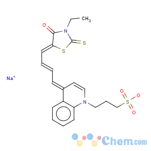CAS No:68107-18-6 1(4H)-Quinolinepropanesulfonic acid,4-[4-(3-ethyl-4-oxo-2-thioxo-5- thiazolidinylidene)-2-butenylidene]-,sodium salt 