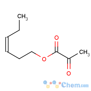 CAS No:68133-76-6 Propanoic acid, 2-oxo-,(3Z)-3-hexen-1-yl esterPropanoicacid, 2-oxo-, (3Z)-3-hexenyl ester (9CI)Propanoic acid, 2-oxo-,(3Z)-3-hexen-1-yl esterPropanoicacid, 2-oxo-, (3Z)-3-hexenyl ester (9CI)Propanoic acid, 2-oxo-,(3Z)-3-hexen-1-yl ester Propanoic acid, 2-oxo-, 3-hexenylester, (Z)-