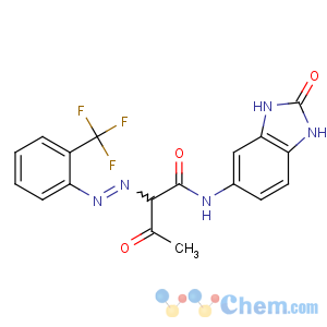 CAS No:68134-22-5 3-oxo-N-(2-oxo-1,<br />3-dihydrobenzimidazol-5-yl)-2-[[2-(trifluoromethyl)phenyl]diazenyl]<br />butanamide