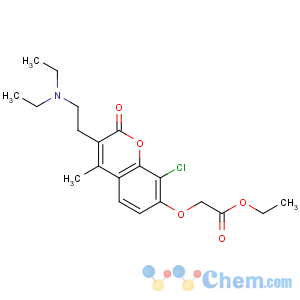 CAS No:68206-94-0 ethyl<br />2-[8-chloro-3-[2-(diethylamino)ethyl]-4-methyl-2-oxochromen-7-yl]<br />oxyacetate