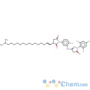 CAS No:68240-17-5 2,5-Pyrrolidinedione,1-[4-chloro-3-[[4,5-dihydro-5-oxo-1-(2,4,6-trichlorophenyl)-1H-pyrazol-3-yl]amino]phenyl]-3-isooctadecen-1-yl-