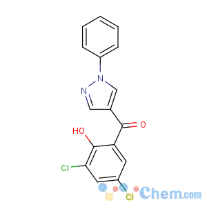 CAS No:68287-74-1 (3,5-dichloro-2-hydroxyphenyl)-(1-phenylpyrazol-4-yl)methanone
