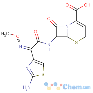 CAS No:68401-81-0 (6R,7R)-7-[[(2Z)-2-(2-amino-1,<br />3-thiazol-4-yl)-2-methoxyiminoacetyl]amino]-8-oxo-5-thia-1-azabicyclo[4.<br />2.0]oct-2-ene-2-carboxylic acid