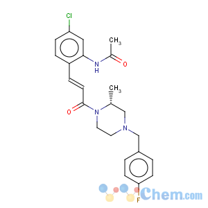 CAS No:685534-25-2 N-(5-Chloro-2-{(E)-3-[(R)-4-(4-fluoro-benzyl)-2-methyl-piperazin-1-yl]-3-oxo-propenyl}-phenyl)-acetamide