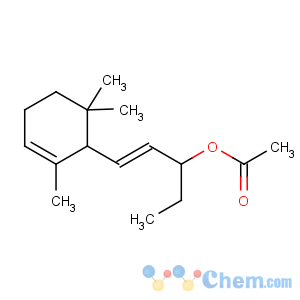 CAS No:68555-61-3 3-Methyl-4-(2,6,6-trimethyl-2-cyclohexen-1-yl)-3-buten-2-olacetate