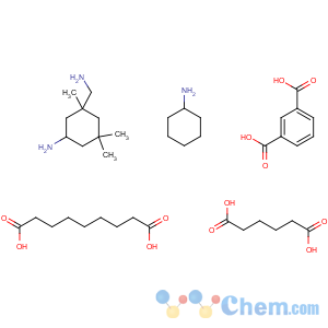 CAS No:68584-17-8 1,3-benzenedicarboxylic acid, polymer with 5-amino-1,3,3-trimethylcyclohexanemethanamine, hexanedioic acid and nonanedioic acid, cyclohexylamine-modified