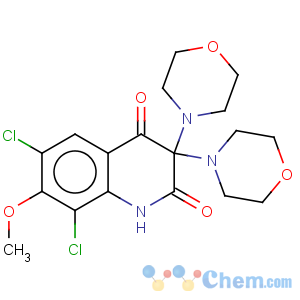 CAS No:685889-28-5 6,8-Dichloro-7-methoxy-3,3-di-morpholin-4-yl-1H-quinoline-2,4-dione