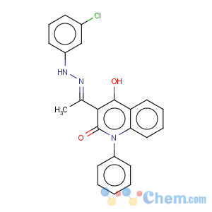 CAS No:685889-76-3 3-{1-[(3-Chloro-phenyl)-hydrazono]-ethyl}-4-hydroxy-1-phenyl-1H-quinolin-2-one