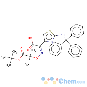 CAS No:68672-66-2 (Z)-2-(2-Tritylaminothiazol-4-yl)-2-(2-tert-butoxycarbonylprop-2-oxyimino)acetic acid