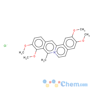 CAS No:6872-73-7 Dibenzo[a,g]quinolizinium,2,3,10,11-tetramethoxy-8-methyl-