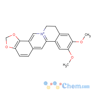 CAS No:6873-09-2 Benzo[a]-1,3-benzodioxolo[4,5-g]quinolizinium,11,12-dihydro-8,9-dimethoxy-