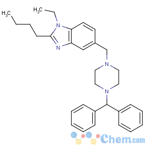 CAS No:68741-18-4 5-[(4-benzhydrylpiperazin-1-yl)methyl]-2-butyl-1-ethylbenzimidazole
