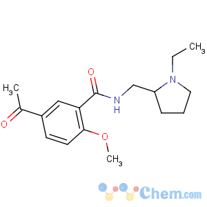 CAS No:68788-56-7 5-acetyl-N-[(1-ethylpyrrolidin-2-yl)methyl]-2-methoxybenzamide