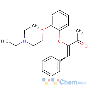 CAS No:68876-74-4 (E)-3-[2-[2-(diethylamino)ethoxy]phenoxy]-4-phenylbut-3-en-2-one