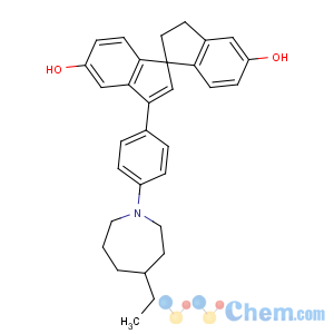 CAS No:68916-71-2 3'-[4-(4-ethylazepan-1-yl)phenyl]spiro[2,3-dihydroindene-1,1'-indene]-5,<br />5'-diol