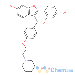 CAS No:68917-11-3 6-[4-(2-piperidin-1-ylethoxy)phenyl]-6H-[1]benzofuro[3,2-c]chromene-3,<br />9-diol