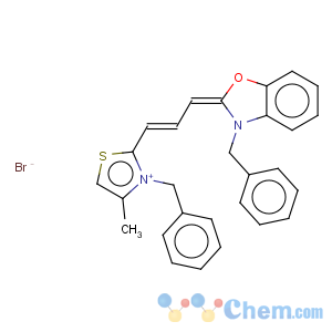 CAS No:68921-79-9 Benzoxazolium,2-[3-[4-methyl-3-(phenylmethyl)-2(3H)-thiazolylidene]-1-propen-1-yl]-3-(phenylmethyl)-,bromide (1:1)