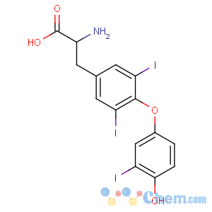CAS No:6893-02-3 (2S)-2-amino-3-[4-(4-hydroxy-3-iodophenoxy)-3,5-diiodophenyl]propanoic<br />acid