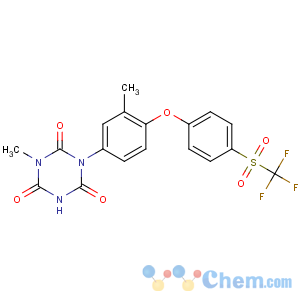 CAS No:69004-04-2 1-methyl-3-[3-methyl-4-[4-(trifluoromethylsulfonyl)phenoxy]phenyl]-1,3,<br />5-triazinane-2,4,6-trione