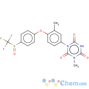 CAS No:69004-15-5 1-methyl-3-{3-methyl-4-[4-(trifluormethylsulfinyl)-phenoxy]-phenyl}-1,3,5-triazin-2,4,6(1h,3h,5h)-trion