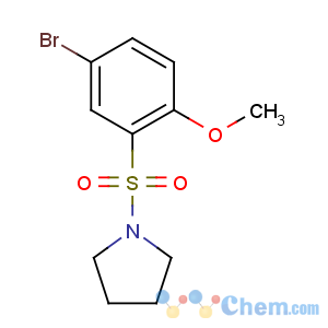 CAS No:691381-10-9 1-(5-bromo-2-methoxyphenyl)sulfonylpyrrolidine