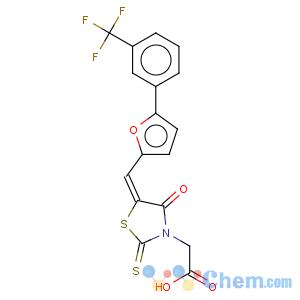 CAS No:691881-67-1 [(5E)-4-oxo-2-thioxo-5-({5-[3-(trifluoromethyl)phenyl]furan-2-yl}methylidene)-1,3-thiazolidin-3-yl]acetic acid