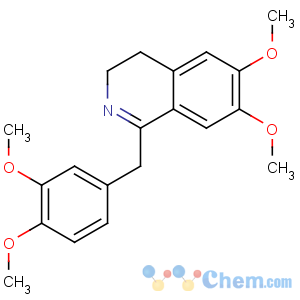 CAS No:6957-27-3 1-[(3,4-dimethoxyphenyl)methyl]-6,7-dimethoxy-3,4-dihydroisoquinoline