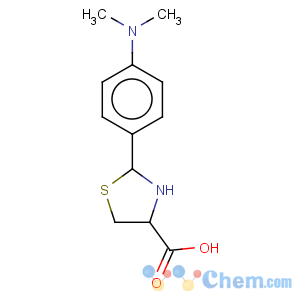 CAS No:69578-21-8 4-Thiazolidinecarboxylicacid, 2-[4-(dimethylamino)phenyl]-, trans- (9CI)