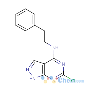 CAS No:6958-84-5 1H-Pyrazolo[3,4-d]pyrimidin-4-amine,6-chloro-N-(2-phenylethyl)-
