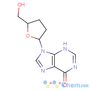 CAS No:69655-05-6 9-[(2R,5S)-5-(hydroxymethyl)oxolan-2-yl]-3H-purin-6-one