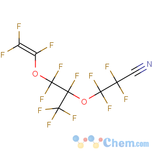 CAS No:69804-19-9 Propanenitrile,3-[1-[difluoro[(1,2,2-trifluoroethenyl)oxy]methyl]-1,2,2,2-tetrafluoroethoxy]-2,2,3,3-tetrafluoro-