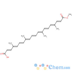 CAS No:6983-79-5 2,4,6,8,10,12,14,16,18-Eicosanonaenedioicacid, 4,8,13,17-tetramethyl-, 1-methyl ester,(2E,4Z,6E,8E,10E,12E,14E,16E,18E)-