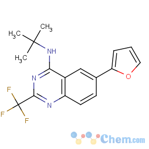 CAS No:6989-24-8 N-tert-butyl-6-(furan-2-yl)-2-(trifluoromethyl)quinazolin-4-amine
