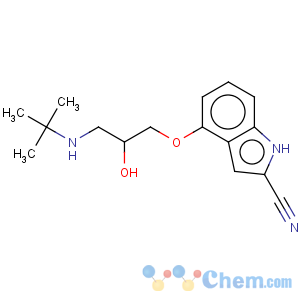 CAS No:69906-85-0 1H-Indole-2-carbonitrile,4-[3-[(1,1-dimethylethyl)amino]-2-hydroxypropoxy]-
