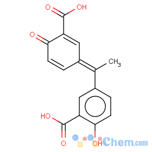 CAS No:69989-75-9 Benzoic acid,5-[1-(3-carboxy-4-oxo-2,5-cyclohexadien-1-ylidene)ethyl]-2-hydroxy-