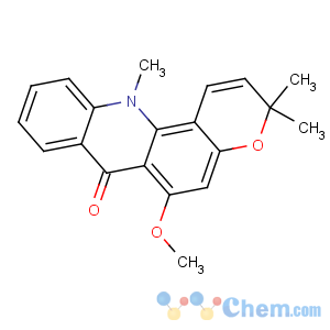CAS No:7008-42-6 7H-Pyrano[2,3-c]acridin-7-one,3,12-dihydro-6-methoxy-3,3,12-trimethyl-