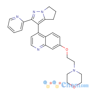 CAS No:700874-71-1 4-[2-[4-(2-pyridin-2-yl-5,6-dihydro-4H-pyrrolo[1,<br />2-b]pyrazol-3-yl)quinolin-7-yl]oxyethyl]morpholine