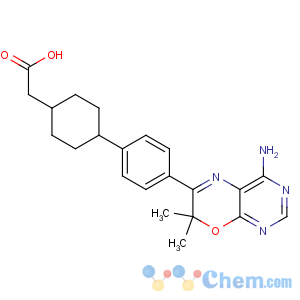 CAS No:701232-20-4 2-[4-[4-(4-amino-7,7-dimethylpyrimido[4,5-b][1,<br />4]oxazin-6-yl)phenyl]cyclohexyl]acetic acid
