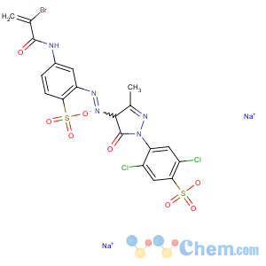 CAS No:70247-70-0 disodium 4-[4-[[5-[(2-bromo-1-oxoallyl)amino]-2-sulphonatophenyl]azo]-4,5-dihydro-3-methyl-5-oxo-1H-pyrazol-1-yl]-2,5-dichlorobenzenesulphonate