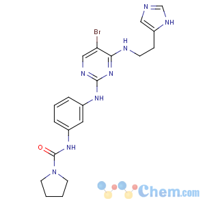 CAS No:702674-56-4 N-[3-[[5-bromo-4-[2-(1H-imidazol-5-yl)ethylamino]pyrimidin-2-yl]amino]<br />phenyl]pyrrolidine-1-carboxamide