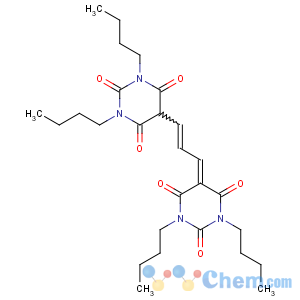 CAS No:70363-83-6 1,3-dibutyl-5-[(E)-3-(1,3-dibutyl-2,4,6-trioxo-1,<br />3-diazinan-5-yl)prop-2-enylidene]-1,3-diazinane-2,4,6-trione