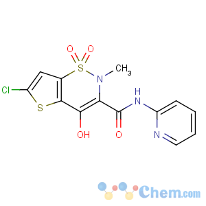 CAS No:70374-39-9 6-chloro-4-hydroxy-2-methyl-1,1-dioxo-N-pyridin-2-ylthieno[2,<br />3-e]thiazine-3-carboxamide