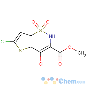 CAS No:70374-51-5 methyl<br />6-chloro-4-hydroxy-1,1-dioxo-2H-thieno[2,3-e]thiazine-3-carboxylate