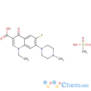 CAS No:70458-95-6 1-ethyl-6-fluoro-7-(4-methylpiperazin-1-yl)-4-oxoquinoline-3-carboxylic<br />acid