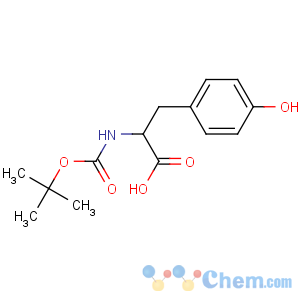 CAS No:70642-86-3 (2R)-3-(4-hydroxyphenyl)-2-[(2-methylpropan-2-yl)oxycarbonylamino]<br />propanoic acid