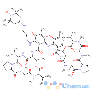 CAS No:70804-00-1 Actinomycin D,N-(2,2,6,6-tetramethyl-1-oxy-4-piperidinyl)- (9CI)