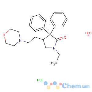 CAS No:7081-53-0 1-ethyl-4-(2-morpholin-4-ylethyl)-3,<br />3-diphenylpyrrolidin-2-one