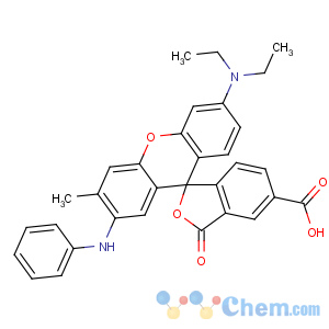CAS No:70815-12-2 Spiro(isobenzofuran-1(3H),9-(9H)xanthene)-5-carboxylic acid, 6-(diethylamino)-3-methyl-3-oxo-2-(phenylamino)-